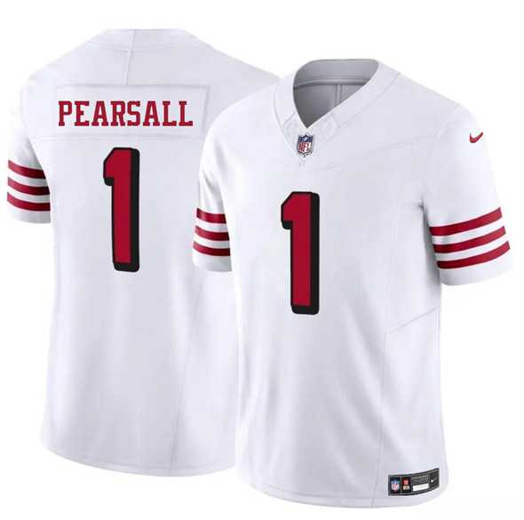 Men & Women & Youth San Francisco 49ers #1 Ricky Pearsall New White 2025 F.U.S.E. Vapor Untouchable Limited Stitched Jersey,We sell and wholesale Men & Women & Youth San Francisco 49ers #1 Ricky Pearsall New White 2025 F.U.S.E. Vapor Untouchable Limited Stitched Jersey on line form chian!